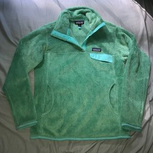 OFFER Mint Green Patagonia Fleece Pull Over